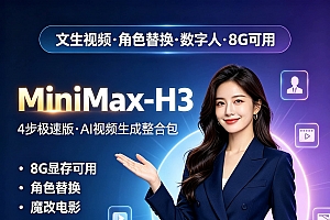 MiniMax-H3视频生成软件 角色替换魔改电影 多图参考 4步极速