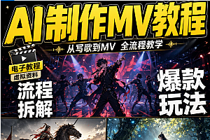 AI制作MV复刻流程音乐短视频运镜分镜歌改MV课程AIGC